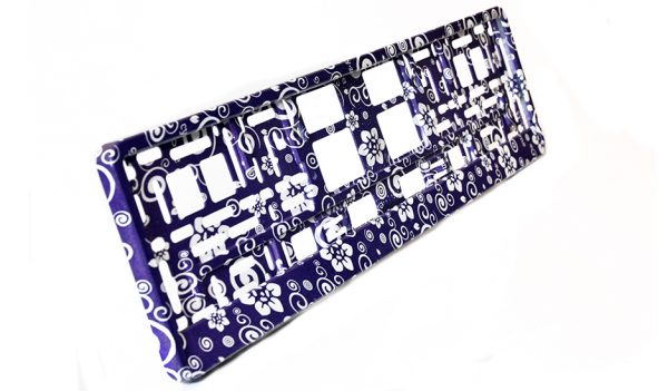 Hydrographic surround purple flowers